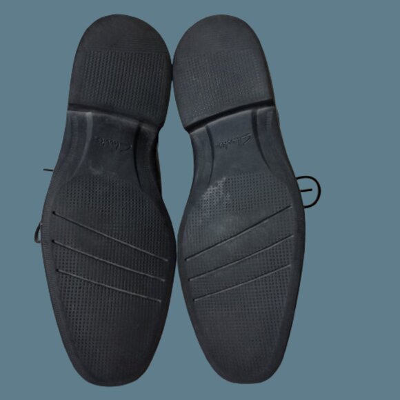 BLACK CLARKS UNSTRUCTURED LACEUP DRESS SHOES MEN"S SIZE 10 M - Picture 6 of 6